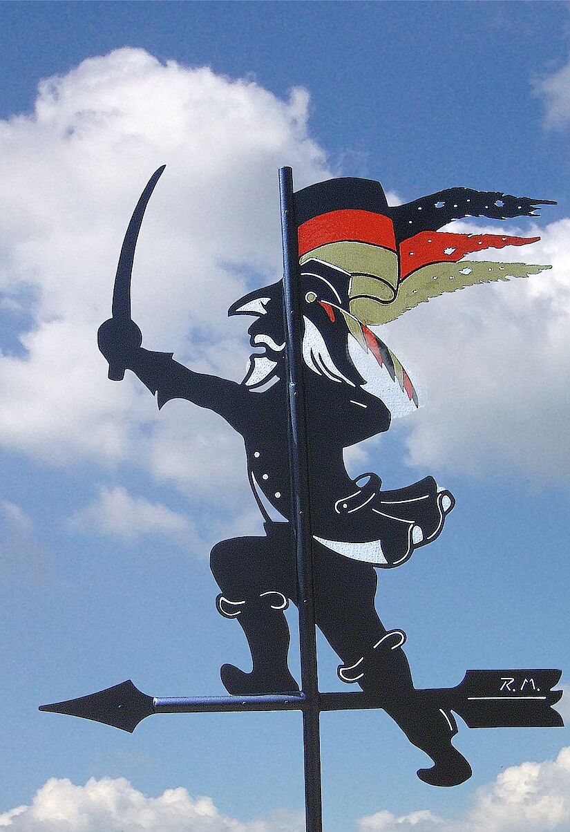 Friedrich Hecker als Wetterfahne